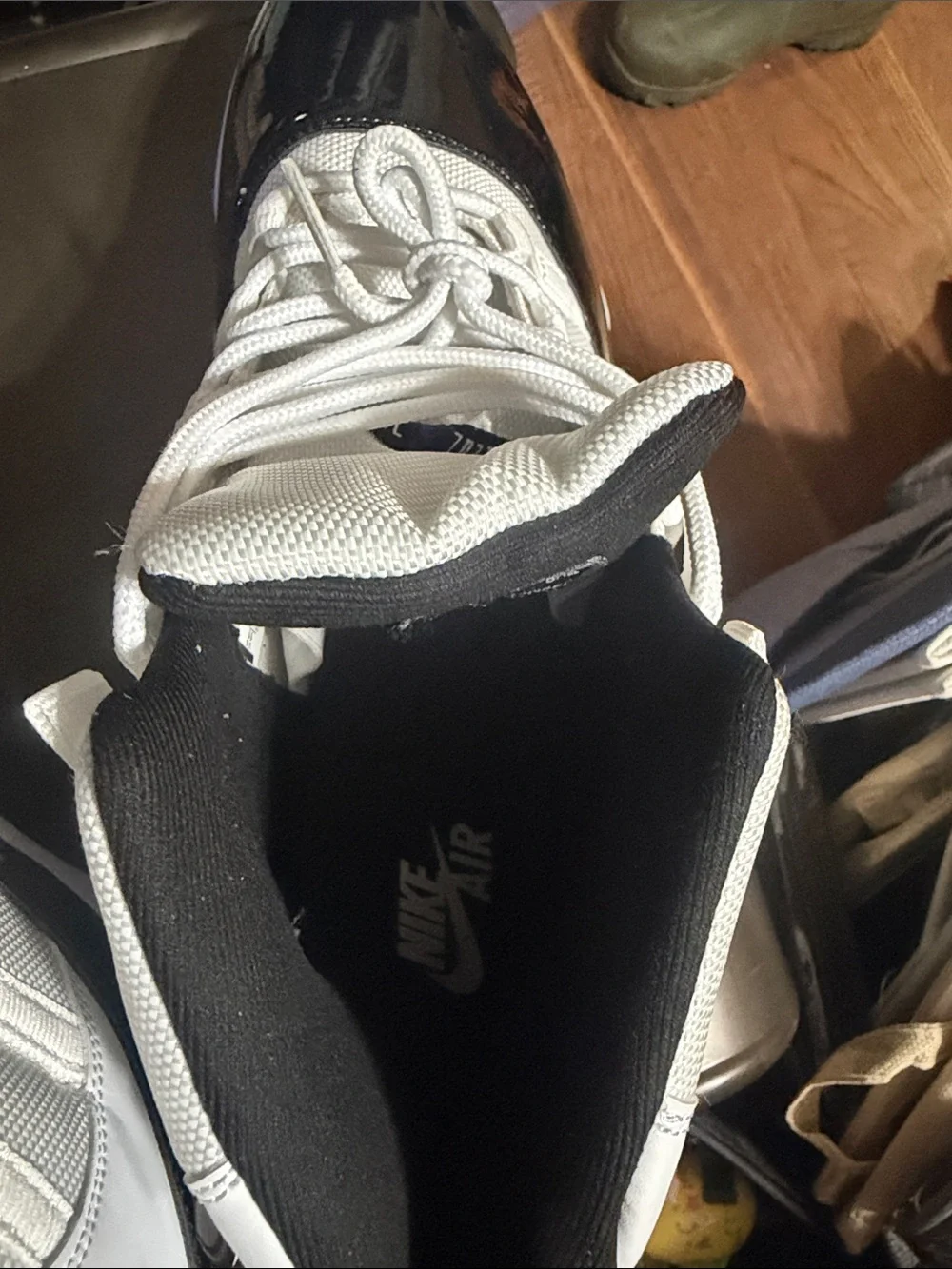 Jordan Men's White and Black High-Top Basketball Sneakers